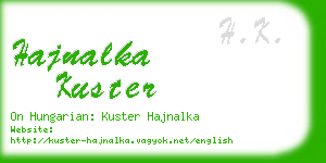 hajnalka kuster business card